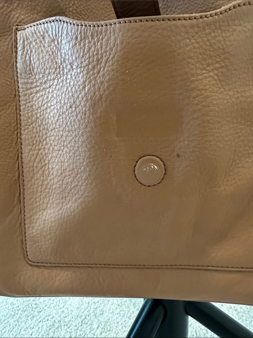 Tory Burch Tan Leather Chain-Handle Shoulder Bag